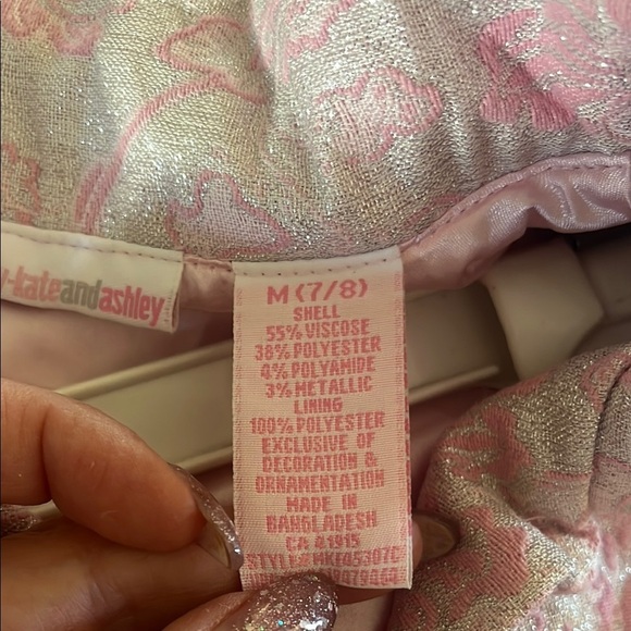 Chic Pink and White Sparkling Coat - Picture 6 of 7